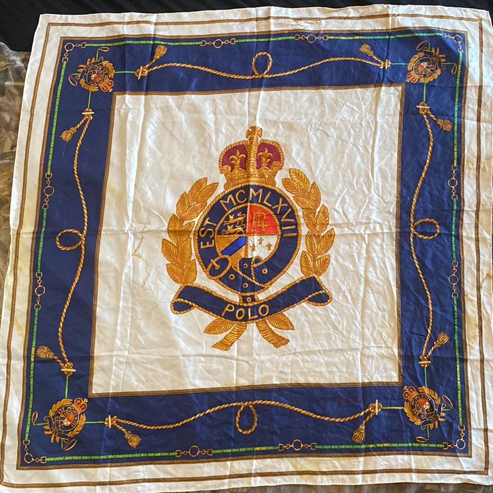 Very Rare Polo Ralph Lauren Crest Scarf